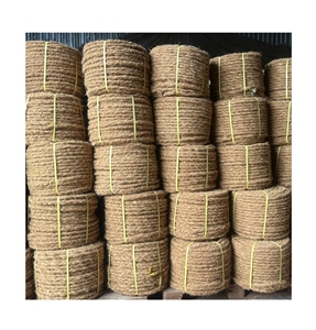 Rollos de Cuerda de Fibra de Coco Marrón Dorado de Alta Calidad, Grosor de 16 a 20 mm, Longitud de Hasta 200 m, Material Ecológico para Tejer Alfombras de Fibra de Coco - Product Image 1