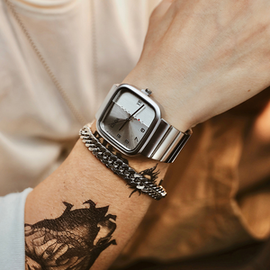 CILOA Square Silver Luxury Gift <b>Watch</b> Men's Brand 2025 New Trendy Fashion High Quality Waterproof Customizable Quartz <b>Watch</b> - Product Image 6