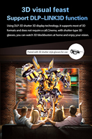 Projecteur vidéo LED DLP 1080P intelligent WiFi Android portable 3D 4K AI à mise au point automatique laser X5 2200 lumens avec batterie intégrée pour la maison