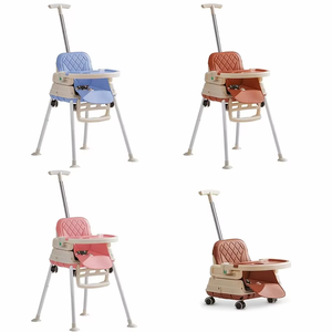 <span class=keywords><strong>Trona</strong></span> 3 en 1 Plegable para Bebé, Silla Elevadora para Alimentación de Recién Nacidos, Silla Alta para Niños con Mango de Empuje, Silla de Comedor para Bebés al por Mayor - Product Image 3