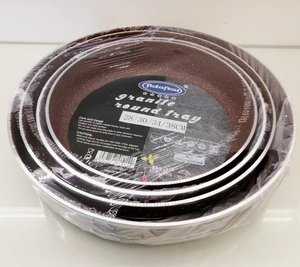 Plat à four rond en <span class=keywords><strong>granit</strong></span> pour la cuisson et la cuisine, 24/28/30/32/34/36/38 CM - Product Image 4