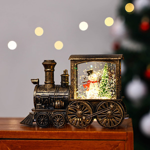 2024 Christmas Decoration Gifts Creative Small Plastic Train Santa Claus Water Ball <b>Lights</b> High Quality Christmas <b>Tree</b> Holiday - Product Image 4