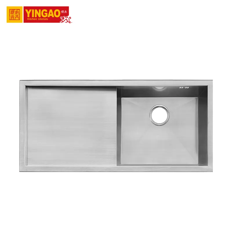 High quality multi-function 304stainless steel farmhouse handmade kitchen sink hand made kitchen sink