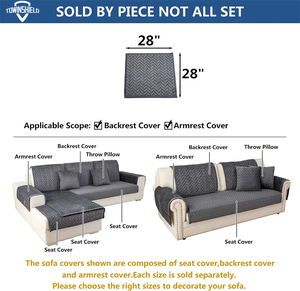 <strong>Armrest</strong> Slipcover <strong>Sofa</strong> <strong>Armrest</strong> <strong>Cover</strong> Stretch Polyester Spandex Jacquard Furniture Protector <strong>Sofa</strong> <strong>Armrest</strong> <strong>Cover</strong> - Product Image 2