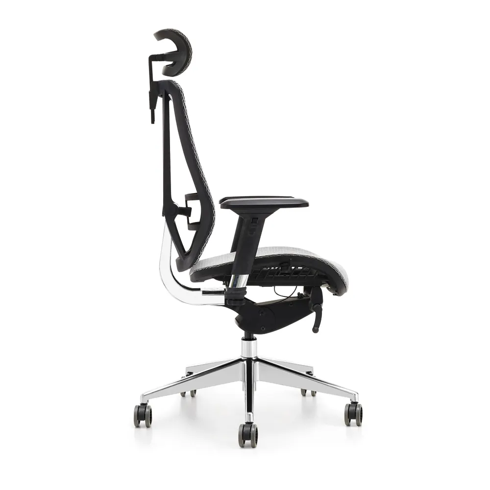 Di lusso regolabile Executive ufficio sedia ergonomica girevole del Computer tessuto di maglia antico Design in schiuma con metallo alluminio
