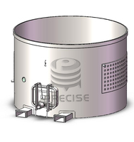 Fournisseurs de cuves de fermentation portatives de fermenteur de support de canal de fourche en acier inoxydable 3000L personnalisé