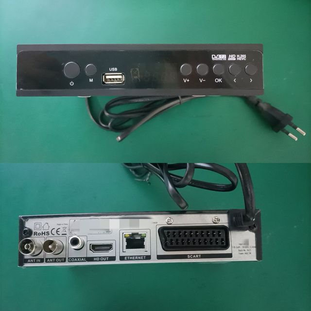 H265 DVB-T2 Dual-core 1080p Spain Germany Italy Poland RJ45 Port HD TV Box