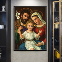 Kit de peinture au diamant 5D, religion, toute la famille de Jésus, l'enfant Jésus et Marie, peinture au diamant AB Drill, religion, peinture au diamant complète