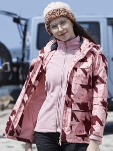 ملابس الشارع مموهة ثلاثة في واحد سترة شتوية قابلة للفصل ، مقاومة للرياح ، مقاومة للماء ، دافئة وسميكة ملابس عمل للتزلج - Product Image 3