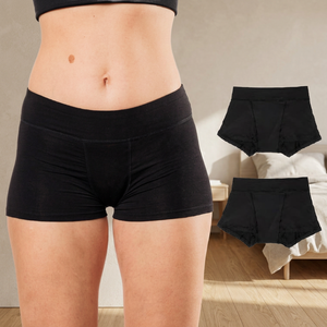 Women's <b>Boxer</b> Briefs Soft Breathable Stretch Cotton Spandex Boyshort Underwear Seamless Comfortable <b>Custom</b> Logo - Product Image 3