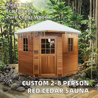Structure extérieure moderne en bois massif (cèdre rouge, pruche) pour 1 personne, sur mesure, OEM/ODM, écologique, pour clients mondiaux
