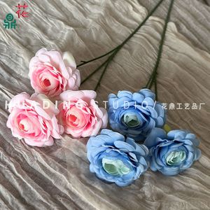 Nuevo Ramo de Loto Artificial de Tres Cabezas, Loto de Seda Sintética Realista para Fotografía de Bodas, Arreglo Floral - Product Image 2