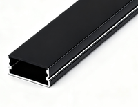Profil LED encastré carré en alliage d'aluminium anodisé série 6000 de 30*10 mm, diffuseur personnalisé, bande lumineuse pour usage résidentiel