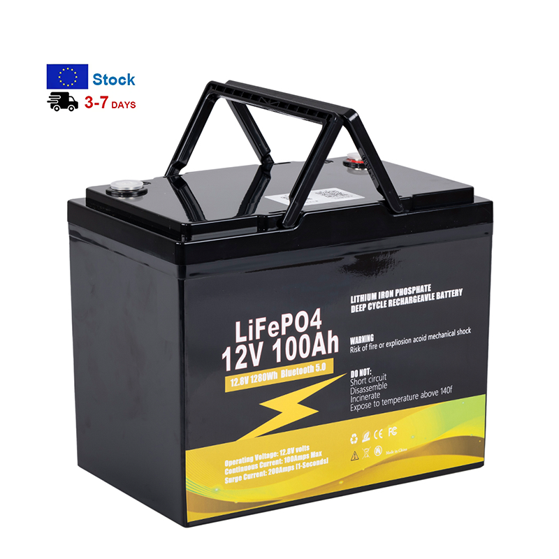 Eu Voorraad Magazijn 12V 50ah Lifepo4 Batterij Super Oplaadbare Draagbare Batterij Lithium Ijzer Zonne-Energie Met Batterij