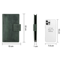 Porte-passeport vintage en cuir Crazy Horse avec RFID, grande capacité, avec emplacement pour AirTag, anti-perte, sac de voyage familial pour passeports