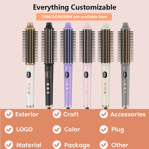 <span class=keywords><strong>Brosse</strong></span> <span class=keywords><strong>chauffante</strong></span> professionnelle 2-en-1 en céramique avec revêtement ionique, outil de coiffage multifonctionnel pour la vente en gros - Product Image 5