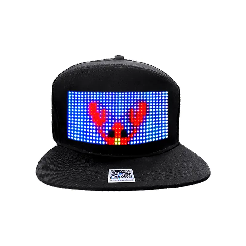 Iledshow Full color Led Cap USB Charging App Program messaggio a scorrimento Display a LED Gorras Snapback cappello messaggio Led programmabile