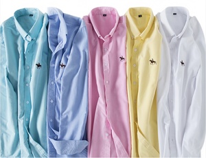 Camisa <span class=keywords><strong>Oxford</strong></span> de Hombre 100% Algodón, Manga Larga, Casual, Bordada - Product Image 3