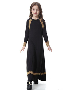 Nueva llegada negro Rosa Oriente Medio madre <span class=keywords><strong>hija</strong></span> padre-hijo traje Dubai niñas vestido - Product Image 3