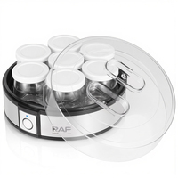 Yaourtière RAF American Standard 20W avec contrôle de température, 7 pots en verre, yaourtière domestique avec chauffage PTC