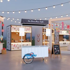 Kiosque de restauration rapide commerciale personnalisée Kiosque de café mobile multifonction/chariot de nourriture pour frites <span class=keywords><strong>Vélo</strong></span> <span class=keywords><strong>cargo</strong></span> gaufré - Product Image 1