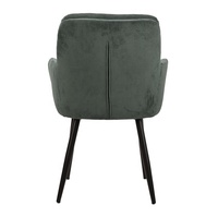 Fauteuil de salon design rétro moderne avec dossier haut, revêtement en velours côtelé pour la maison et l'appartement