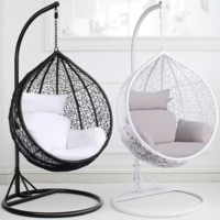Vente en gros de mobilier d'extérieur personnalisé Chaise de salon hamac pour terrasse suspendue Balcon pour jardin Balançoire en rotin avec support