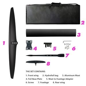 ART V2 1401 Power Full Carbon Foil Board 1611sqcm Extra-long Wingspan Front Wing/Rear Wing/fuselage/mast/bast/Screws/hydrofoil J - Product Image 4