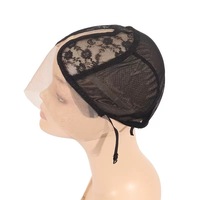 Bonnet de perruque en maille respirante, antidérapant, en forme de C, avec design d'oreilles, pour perruques en cheveux naturels, vente en gros directe usine