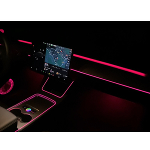 Kit de Luces Ambientales RGB Modernas para Auto, para Tesla Model Y 2021-2022, Lámpara LED de Atmósfera Interior, Tira de Luz Sinfónica, Fabricante - Product Image 5