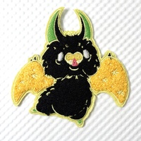 Patchs de broderie de dessin animé de logo tissé brodé mignon fer sur le patch de support pour chapeau de vêtements