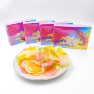 China Alta Qualidade Sudeste Asiático Colorido Biscoitos De Camarão Chips De Camarão Crispy <span class=keywords><strong>Salty</strong></span> Egg Flavor Rolling Box Bag Fabricantes OEM - Product Image 1