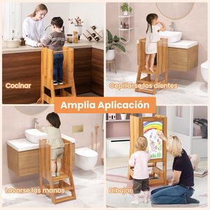 Tour <span class=keywords><strong>d</strong></span>'apprentissage Montessori pour tout-petits, tabouret <span class=keywords><strong>d</strong></span>'aide en cuisine en bois pour enfants - Product Image 1