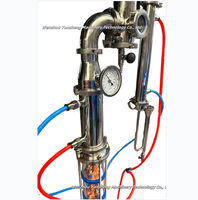 Alambic électrique à reflux avec plaques à bulles en cuivre et colonne en verre pour whisky et vodka 50L 100L