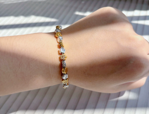 สร้อยข้อมือโซ่ลูกชุบทองสไตล์คลาสสิกของขวัญเครื่องประดับ unisex - Product Image 3