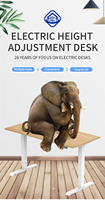 Bureau debout électrique ergonomique moderne avec 3 mémoires de hauteur, verrouillage de sécurité enfant, cadre en acier réglable pour bureau à domicile