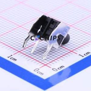 K2-1102AQ-I4CW-01 Tactile Switch Through hole Component THT Switch Single Pole Single Throw Round Button 2.5N Right Angle Insert - Product Image 2