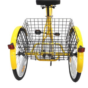 Venta caliente de la fábrica de China neumáticos familiares bicicletas de pedal de una sola velocidad 3 ruedas <span class=keywords><strong>tribike</strong></span> bicicleta triciclo para adultos con asientos - Product Image 3