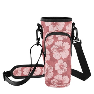 Bolsa Portabotellas de Agua Personalizada Hawaiana de 40 oz, Funda Deportiva para Vaso, Portavasos Portátil con Correa de Hombro Ajustable - Product Image 1
