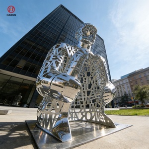 HADUN - Figura Decorativa <span class=keywords><strong>de</strong></span> Acero Inoxidable, Diseño <span class=keywords><strong>de</strong></span> Palabra Hueca, Estatua Masculina para Decoración Urbana <span class=keywords><strong>de</strong></span> Plazas Exteriores - Product Image 5