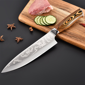 En gros Chef Couteaux 67 couches Netteté Damas <span class=keywords><strong>Couteau</strong></span> de Cuisine Manche En Bois Pakka - Product Image 6