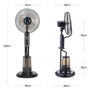 Ventilateur sur pied électrique de 16 pouces, oscillant, avec fil en aluminium, moteur AC à 3 vitesses, pour usage extérieur, domestique, hôtelier et de garage - Product Image 5