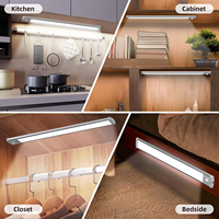 Veilleuse LED ultra-mince à auto-adhésif, design moderne, capteur de présence humaine, lampe pour cuisine, pour éclairage de cave à vin, éclairage de placard