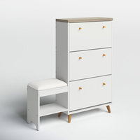 Armoire à chaussures italienne avec portes Design moderne Étagère à chaussures en bois pour la maison Offre Spéciale de meubles de salon Vente en gros