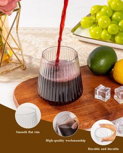 Flûtes à champagne en plastique, verres côtelés en plastique, gobelets à vin jetables, gobelets transparents - Product Image 4