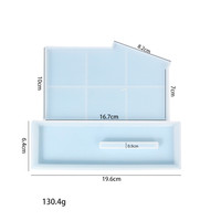 14249 DIY Epoxy Resin Silikon Hotel Tanda Meja Pemegang Tanda Berdiri Cetakan