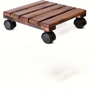 <span class=keywords><strong>Support</strong></span> de fleur mobile épaissi en bois massif porte-fleur bonsaï plateau de pot de fleur <span class=keywords><strong>support</strong></span> de base <span class=keywords><strong>à</strong></span> <span class=keywords><strong>roulettes</strong></span> avec roues universelles - Product Image 1