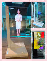 Écran tout-en-un incurvé transparent OLED de 55 pouces de qualité supérieure, 800 58% de transparence, résolution 4K WIFI 2.1, revêtement anti-reflet