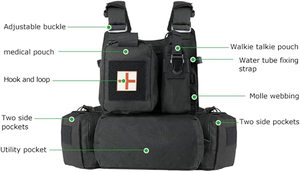 Gilet Tattico Mimetico <span class=keywords><strong>Multicam</strong></span> Vanda Confortevole e Porta Piastre in Nylon Poliestere Taglia S-XXL per <span class=keywords><strong>Airsoft</strong></span> e Paintball - Product Image 5