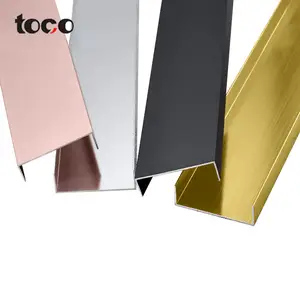 TOCO U-moldura de bordes en forma de perfil, protector de aluminio para muebles, cintas de anillado de Pvc, 10mm